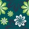 Seamless lush tropical green pattern