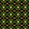 Seamless Luxury Geometric Golden Morrocan Trellis Pattern with Golden Chains. Moftif on Green and Black Background. Ready for Text