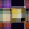 Seamless madras patchwork plaid cotton pattern. Tileable quilting fabric effect linen check background.