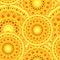 Seamless mandala sun yelow