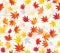 Seamless Maple Leaf Elegance autumn seasons yellow golden warm background wallpaper