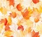 Seamless Maple Leaf Elegance autumn seasons yellow golden warm background wallpaper