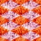 Seamless marbled pattern of orange and pink rhombuses