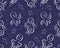 Seamless marine cartoon pattern with sea animals