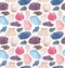 Seamless marine pattern with shells. Beautiful vector background with seashells.