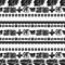 Seamless maya pattern. Black and white ethnic elements.