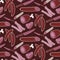 Seamless meat pattern on brown