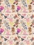 Seamless medieval people pattern