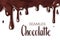 Seamless melting chocolate border frame template