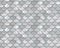 Seamless mermaid geometric pattern with silver holographic glitter scales on white background