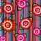 Seamless Mexican floral embroidery pattern, ethnic colorful native flowers folk fashion design. Embroidered Traditional Textile