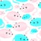 Seamless mice pattern. Watercolor illustration. Isolated on a white background.
