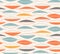 Seamless mid century modern feather or leaf pattern.