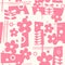 Seamless mid century modern Spring pattern with flowers