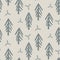 Seamless minimal winter tree holiday background. Stylized spruce duotone pattern. Scandi festive christmas motif