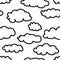 Seamless minimalistic cloud pattern