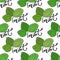 Seamless mint leaf pattern. Vector print for healthy product packaging design