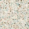 Seamless modern abstract random terrazzo pattern swatch