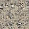 Seamless modern sepia camo print texture background. Worn mottled camouflage skin pattern textile fabric. Grunge rough