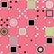 Seamless modern squares shapes pattern with domino