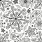 Seamless monochromatic pattern with paisley