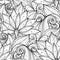 Seamless Monochrome Floral Pattern