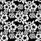 Seamless monochrome flower Pattern.