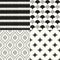 Seamless monochrome geometric textile background pattern for home interior design