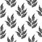 Seamless monochrome pattern of feathers-01