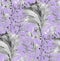 Seamless monochrome pattern with herbs and pampas grass and dried flowers painted