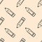 Seamless monochrome pencil in doodle style pattern