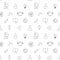 Seamless monochrome science pattern