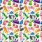 Seamless monster pattern