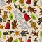 Seamless monster pattern