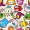 Seamless monster pattern