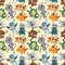 Seamless monster pattern