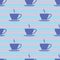 Seamless morning pattern with cups