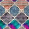Seamless Moroccan inspired highly textured pattern for surface print