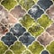 Seamless Moroccan Tile Mosaic Grungy Pattern for Surface Print