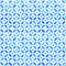 Seamless Moroccan watercolor circlular tile - navy and aqua