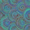 Seamless Mosaic Radial Teal and Blue Background