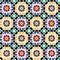 Seamless mosaic tile pattern vector