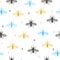 Seamless mosquito pattern. Vector background