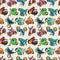 Seamless motorcycles pattern