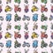 Seamless motorcycles pattern