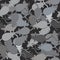 Seamless mouse pattern on a dark background. Vector image