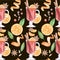 Seamless mulled wine pattern