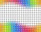 Seamless multicolored polka dot pattern over grey background