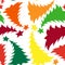 Seamless multilayer pattern of different colored New Year and Christmas trees