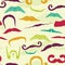 Seamless mustache pattern